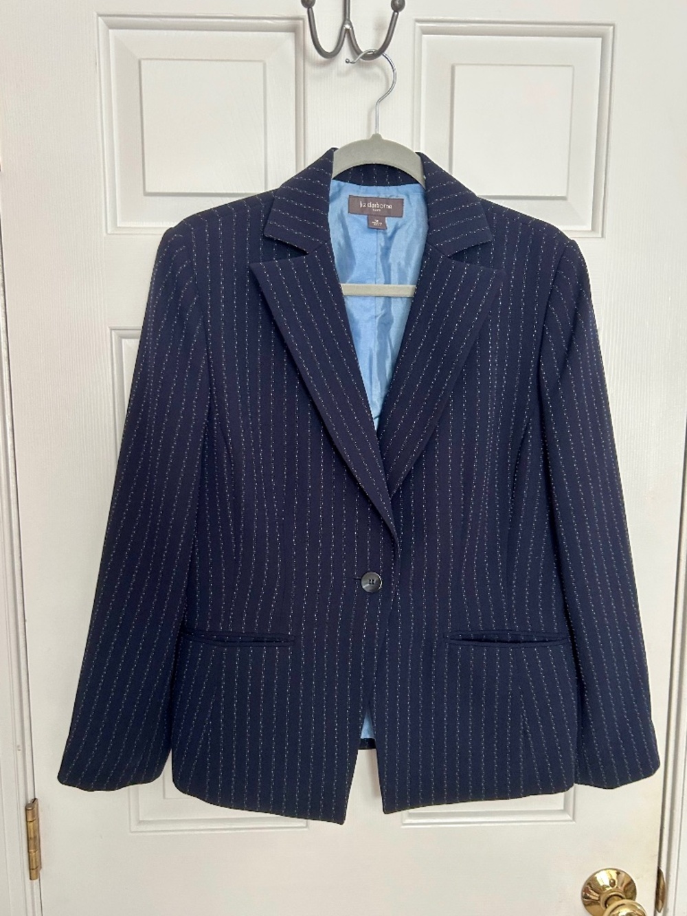 Liz Claiborne navy pinstripe blazer M/L